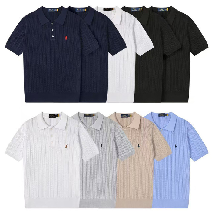 Men Women Knit T-shirt Short Sleeve T-shirt Pullover Tops Sweatshirt Unisex Tee Casual T-shirt