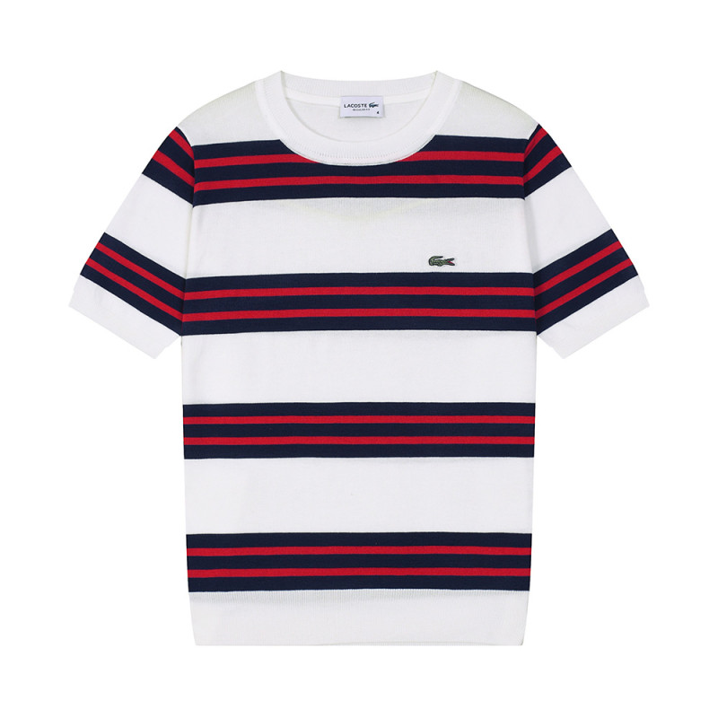 Men Women Knit T-shirt Short Sleeve T-shirt Pullover Tops Sweatshirt Unisex Tee Casual T-shirt