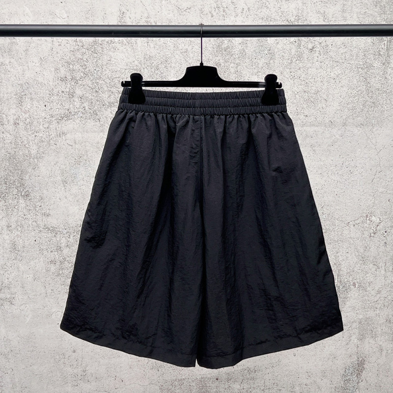 Women Men Breathable Elastic Waist Casual Shorts Mid-length Bottoms Loose Fit Shorts For Daily Wear Unisex