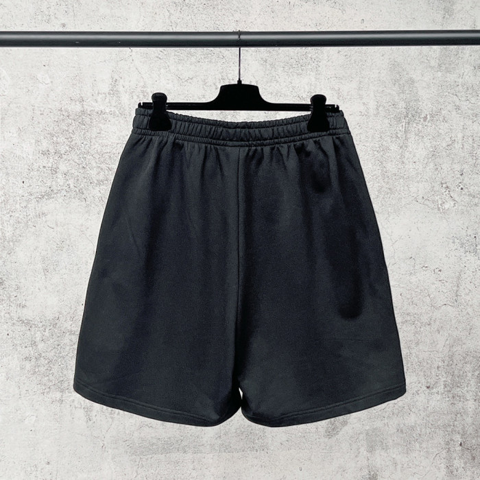 Women Men Breathable Elastic Waist Casual Shorts Mid-length Bottoms Loose Fit Shorts For Daily Wear Unisex