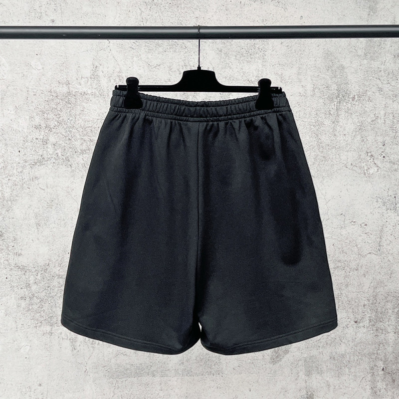 Women Men Breathable Elastic Waist Casual Shorts Mid-length Bottoms Loose Fit Shorts For Daily Wear Unisex