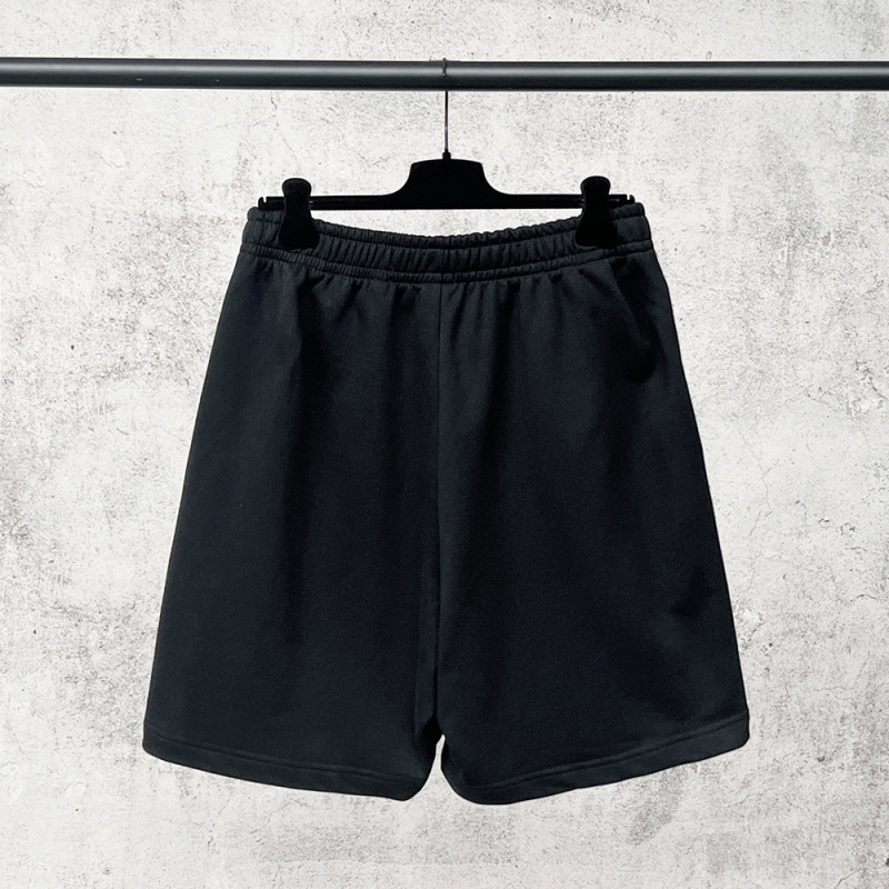 Women Men Breathable Elastic Waist Casual Shorts Mid-length Bottoms Loose Fit Shorts For Daily Wear Unisex