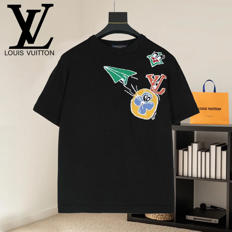 Men Women Knit T-shirt Short Sleeve T-shirt Pullover Tops Sweatshirt Unisex Tee Casual T-shirt
