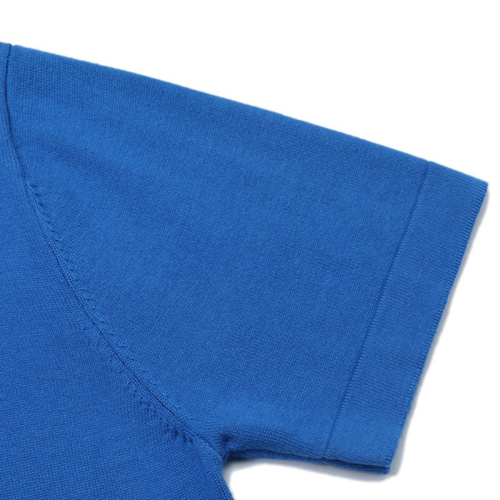 Men Women Knit T-shirt Short Sleeve T-shirt Pullover Tops Sweatshirt Unisex Tee Casual T-shirt
