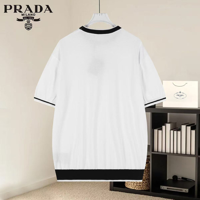 Men Women Knit T-shirt Short Sleeve T-shirt Pullover Tops Sweatshirt Unisex Tee Casual T-shirt