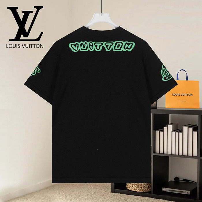 Men Women Knit T-shirt Short Sleeve T-shirt Pullover Tops Sweatshirt Unisex Tee Casual T-shirt