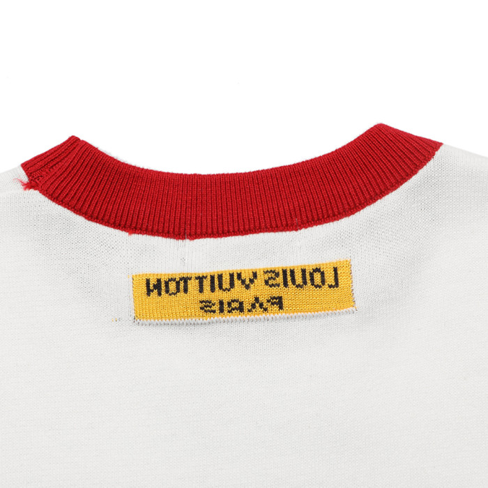 Men Women Knit T-shirt Short Sleeve T-shirt Pullover Tops Sweatshirt Unisex Tee Casual T-shirt