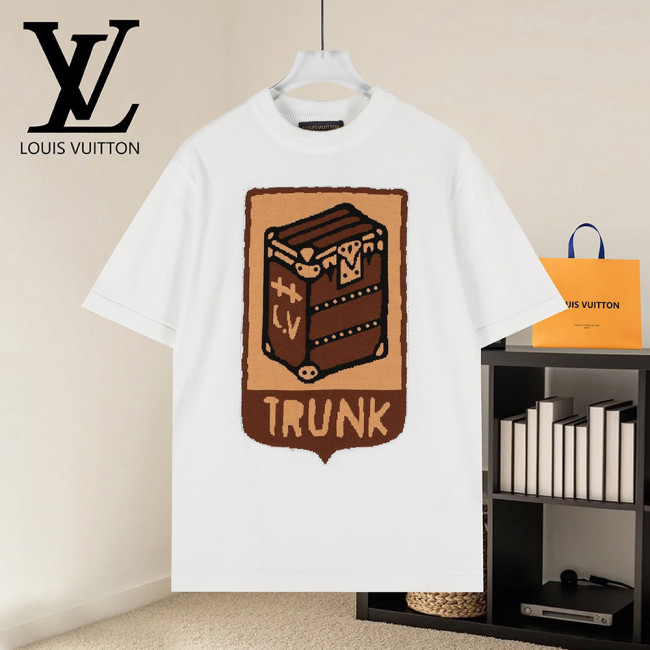 Men Women Knit T-shirt Short Sleeve T-shirt Pullover Tops Sweatshirt Unisex Tee Casual T-shirt