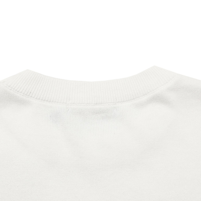 Men Women Knit T-shirt Short Sleeve T-shirt Pullover Tops Sweatshirt Unisex Tee Casual T-shirt