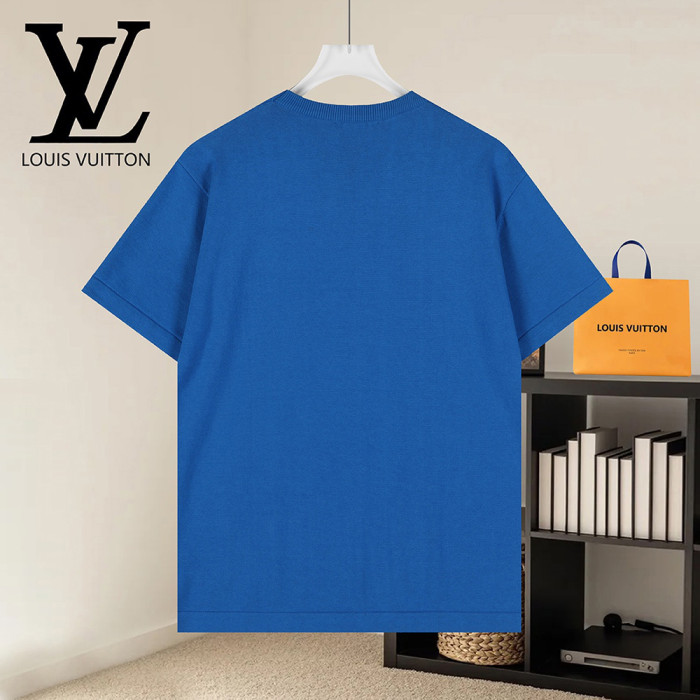 Men Women Knit T-shirt Short Sleeve T-shirt Pullover Tops Sweatshirt Unisex Tee Casual T-shirt