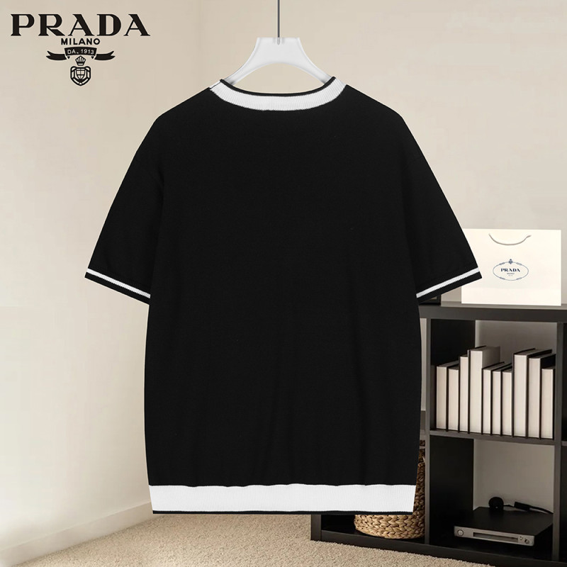 Men Women Knit T-shirt Short Sleeve T-shirt Pullover Tops Sweatshirt Unisex Tee Casual T-shirt