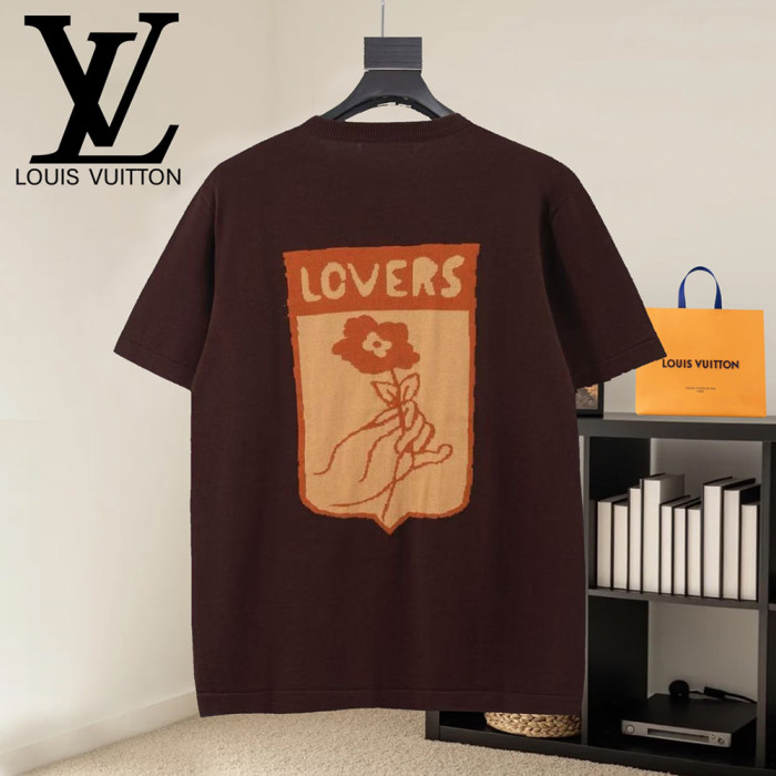 Men Women Knit T-shirt Short Sleeve T-shirt Pullover Tops Sweatshirt Unisex Tee Casual T-shirt