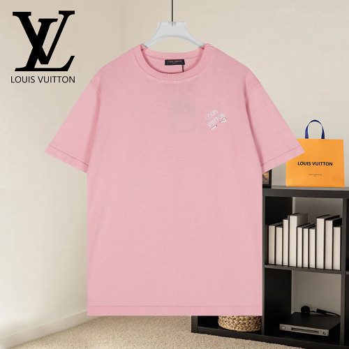 Men Women Knit T-shirt Short Sleeve T-shirt Pullover Tops Sweatshirt Unisex Tee Casual T-shirt