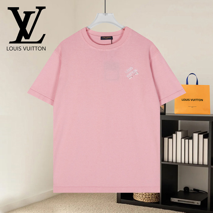 Men Women Knit T-shirt Short Sleeve T-shirt Pullover Tops Sweatshirt Unisex Tee Casual T-shirt