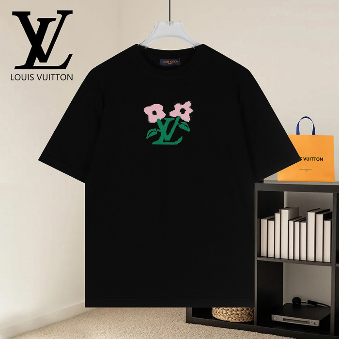 Men Women Knit T-shirt Short Sleeve T-shirt Pullover Tops Sweatshirt Unisex Tee Casual T-shirt