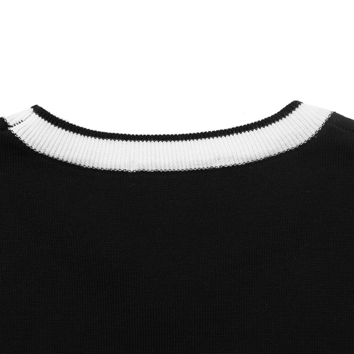 Men Women Knit T-shirt Short Sleeve T-shirt Pullover Tops Sweatshirt Unisex Tee Casual T-shirt