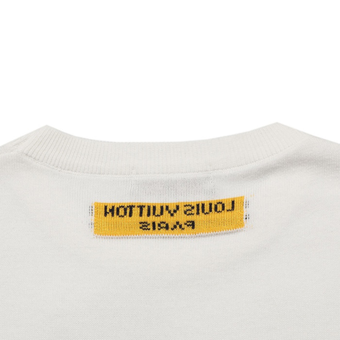 Men Women Knit T-shirt Short Sleeve T-shirt Pullover Tops Sweatshirt Unisex Tee Casual T-shirt