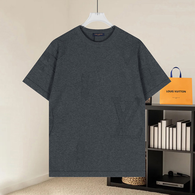 Men Women Knit T-shirt Short Sleeve T-shirt Pullover Tops Sweatshirt Unisex Tee Casual T-shirt