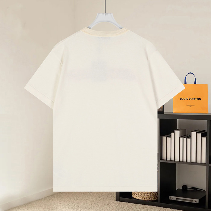 Men Women Knit T-shirt Short Sleeve T-shirt Pullover Tops Sweatshirt Unisex Tee Casual T-shirt