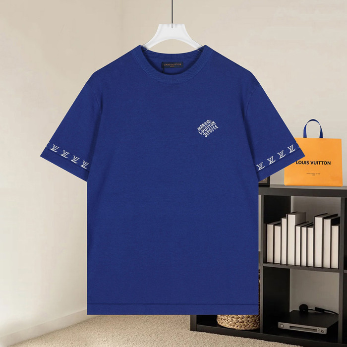 Men Women Knit T-shirt Short Sleeve T-shirt Pullover Tops Sweatshirt Unisex Tee Casual T-shirt