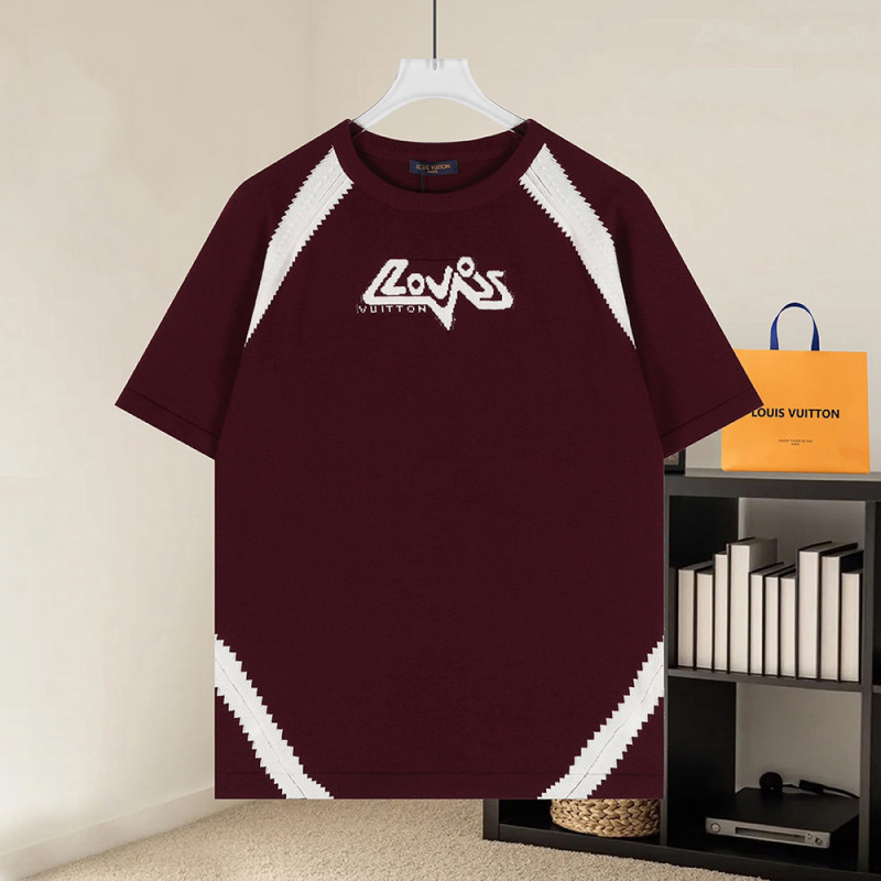 Men Women Knit T-shirt Short Sleeve T-shirt Pullover Tops Sweatshirt Unisex Tee Casual T-shirt