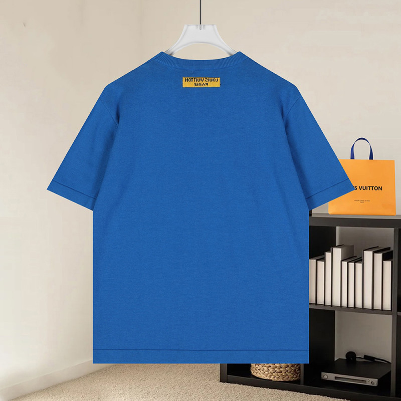 Men Women Knit T-shirt Short Sleeve T-shirt Pullover Tops Sweatshirt Unisex Tee Casual T-shirt