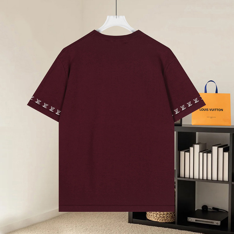 Men Women Knit T-shirt Short Sleeve T-shirt Pullover Tops Sweatshirt Unisex Tee Casual T-shirt