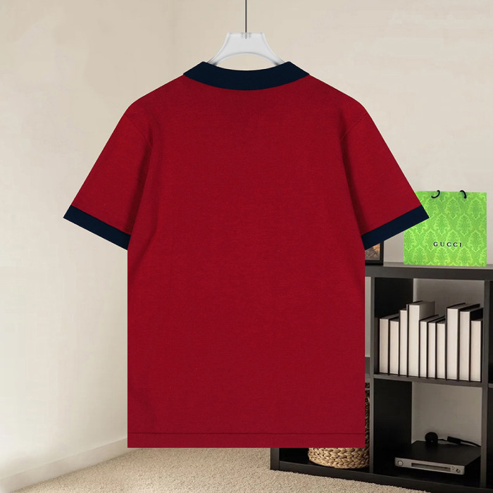 Men Women Knit T-shirt Short Sleeve T-shirt Pullover Tops Sweatshirt Unisex Tee Casual T-shirt