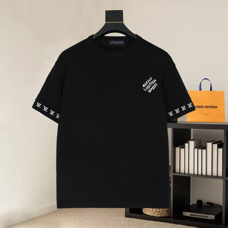 Men Women Knit T-shirt Short Sleeve T-shirt Pullover Tops Sweatshirt Unisex Tee Casual T-shirt