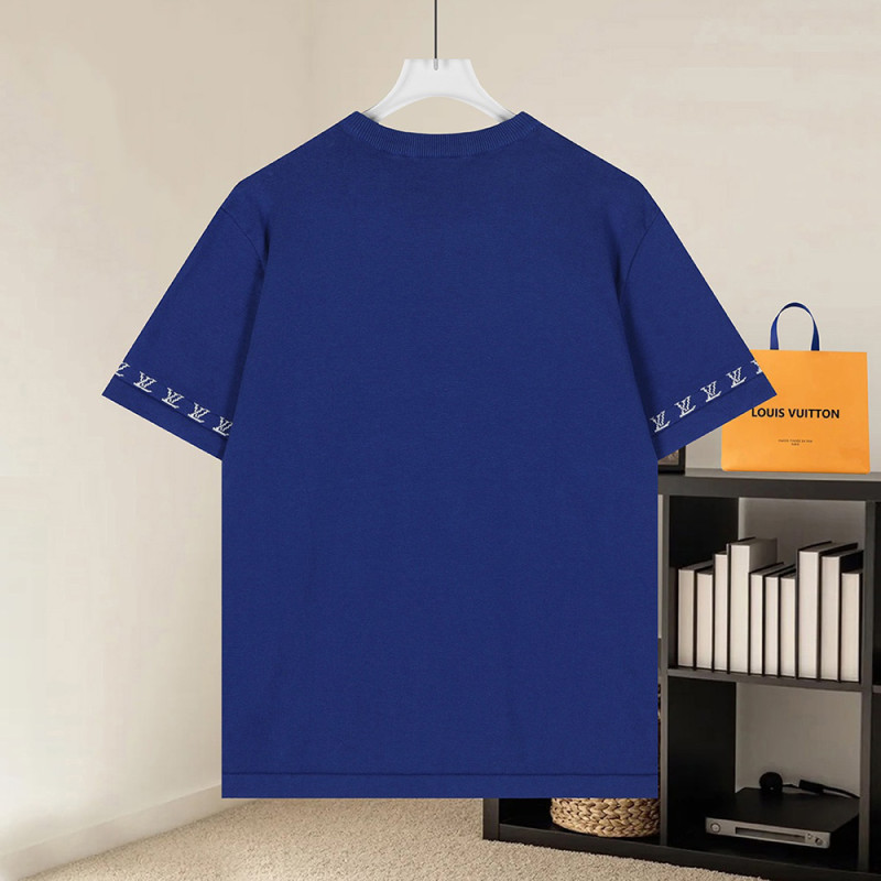 Men Women Knit T-shirt Short Sleeve T-shirt Pullover Tops Sweatshirt Unisex Tee Casual T-shirt
