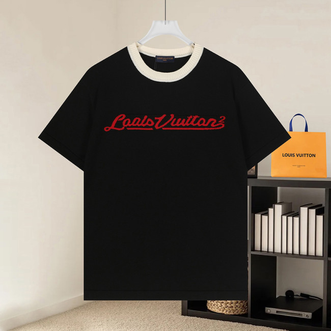 Men Women Knit T-shirt Short Sleeve T-shirt Pullover Tops Sweatshirt Unisex Tee Casual T-shirt