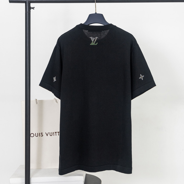 Men Women Knit T-shirt Short Sleeve T-shirt Pullover Tops Sweatshirt Unisex Tee Casual T-shirt