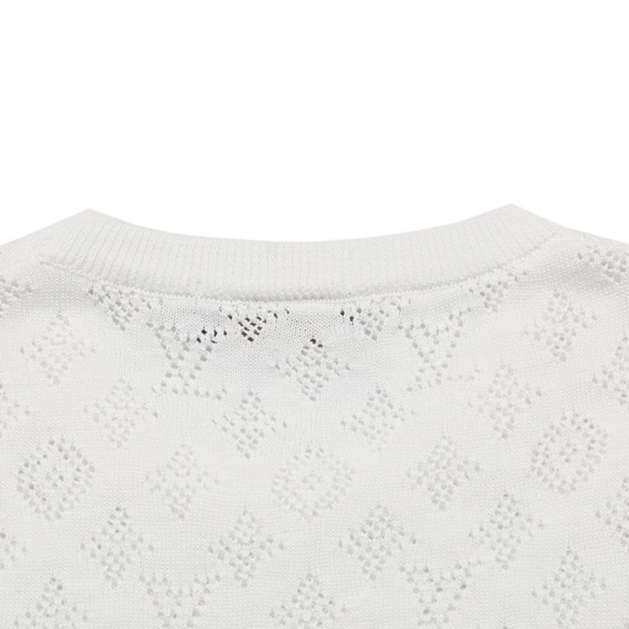Men Women Knit T-shirt Short Sleeve T-shirt Pullover Tops Sweatshirt Unisex Tee Casual T-shirt