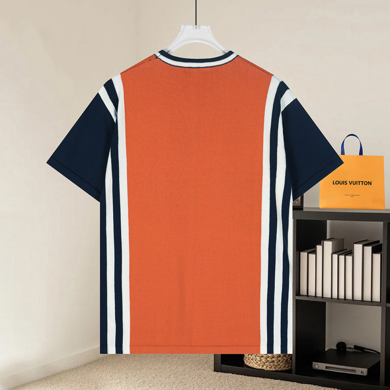 Men Women Knit T-shirt Short Sleeve T-shirt Pullover Tops Sweatshirt Unisex Tee Casual T-shirt