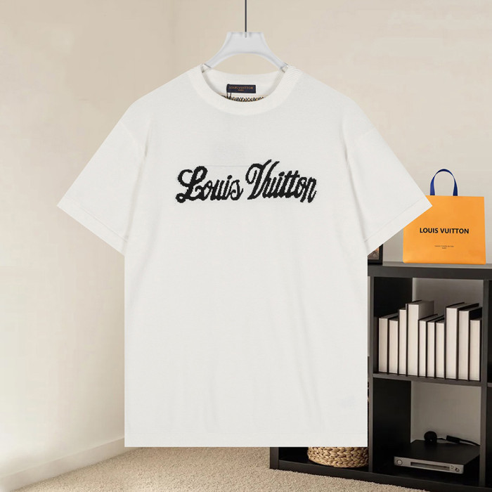 Men Women Knit T-shirt Short Sleeve T-shirt Pullover Tops Sweatshirt Unisex Tee Casual T-shirt