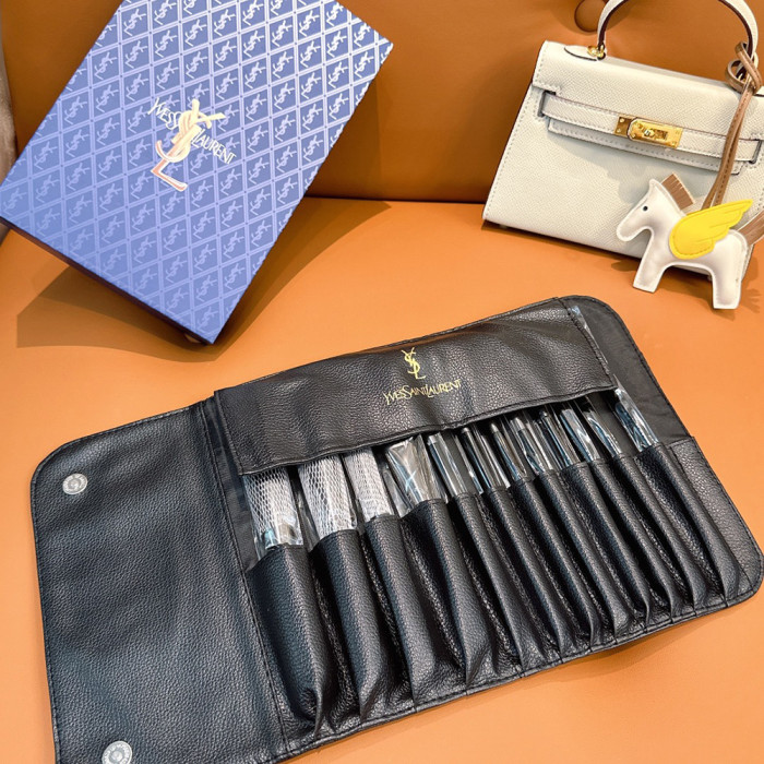 Women's Portable Soft Bristle Makeup Brush Set With Storage Pouch Facial Cosmetic Tools Kit Beauty Brush Set For Daily Makeup