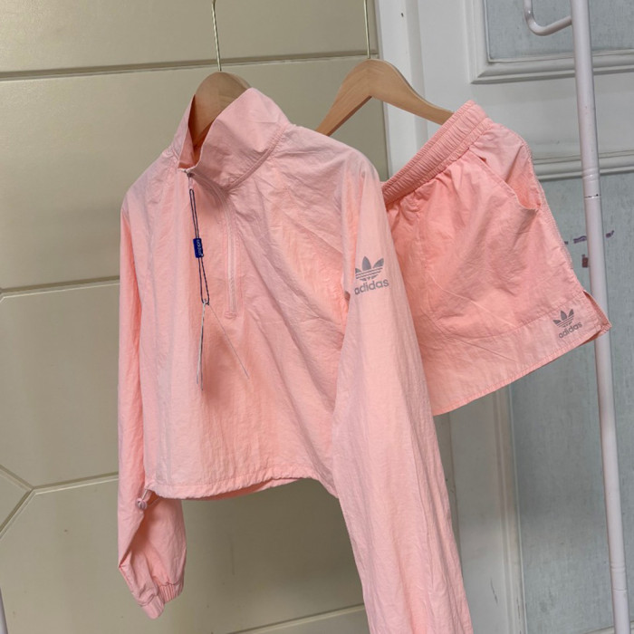 Women's Matching Sport Two Piece Set Windbreaker Sports Jackets Short Pants Running Shorts Sportswear