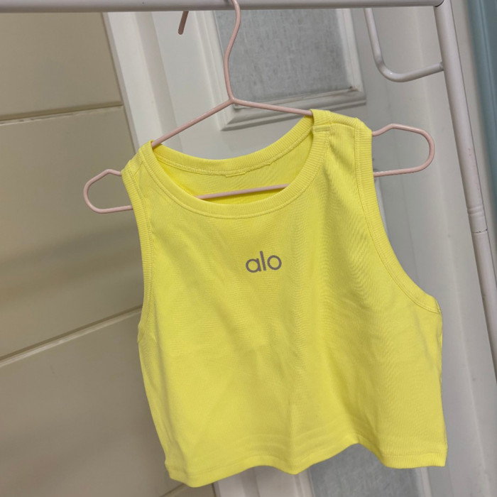 Women's High Neck Cropped Sleeveless Ribbed Mesh Yoga Tank Top Workout Tank Crop Vest for Gym Running