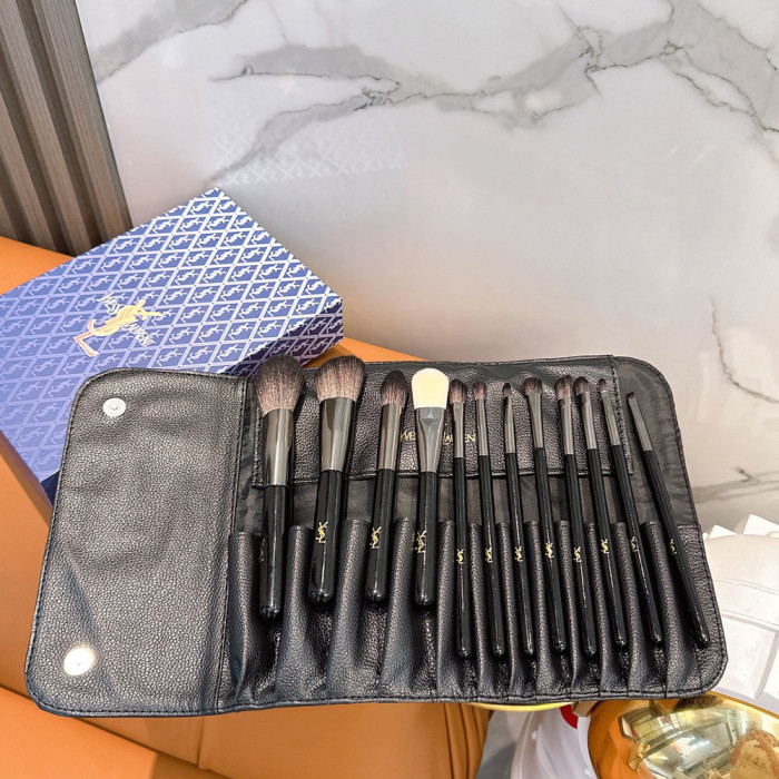 Women's Portable Soft Bristle Makeup Brush Set With Storage Pouch Facial Cosmetic Tools Kit Beauty Brush Set For Daily Makeup