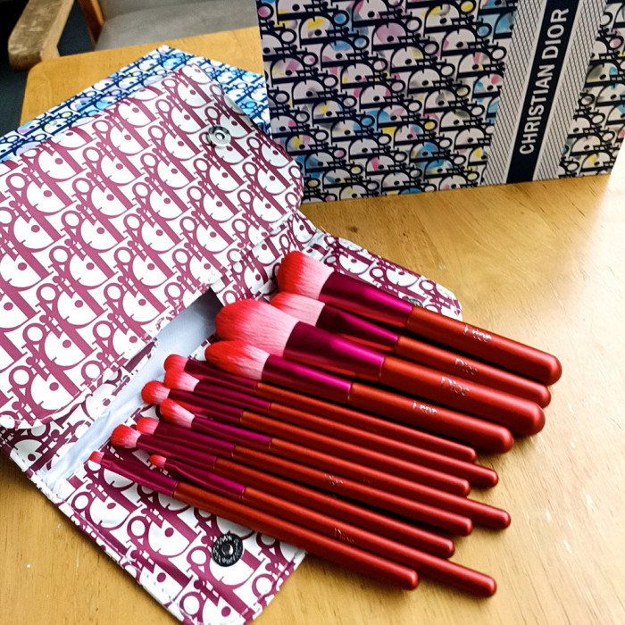 Women's Portable Soft Bristle Makeup Brush Set With Storage Pouch Facial Cosmetic Tools Kit Beauty Brush Set For Daily Makeup