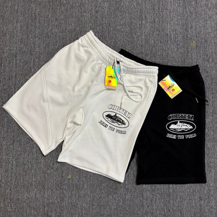 Men Boy Pocket Shorts Casual Straight-fit Shorts Loose Sweat Shorts Elastic Waist Bottoms Half Pants Unisex