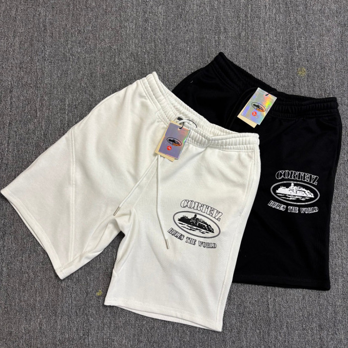 Men Boy Pocket Shorts Casual Straight-fit Shorts Loose Sweat Shorts Elastic Waist Bottoms Half Pants Unisex