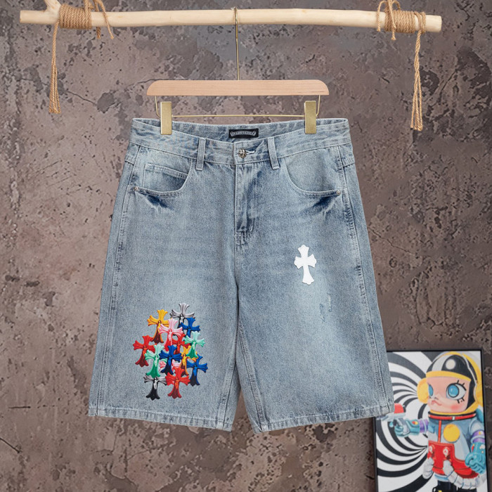 Men Women Denim Shorts Streetwear Bottoms Half Pants Jeans Shorts Unisex
