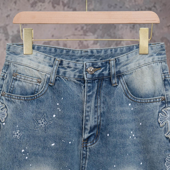 Men Women Denim Shorts Streetwear Bottoms Half Pants Jeans Shorts Unisex