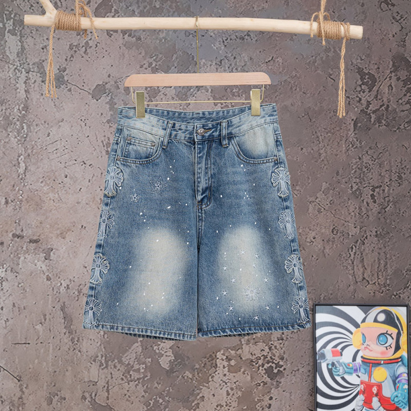 Men Women Denim Shorts Streetwear Bottoms Half Pants Jeans Shorts Unisex