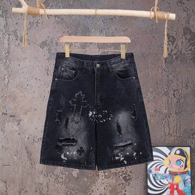 Men Women Denim Shorts Streetwear Bottoms Half Pants Jeans Shorts Unisex