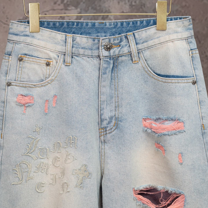 Men Women Denim Shorts Streetwear Bottoms Half Pants Jeans Shorts Unisex
