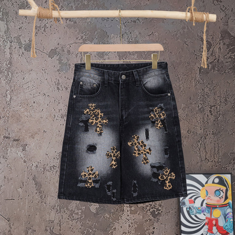Men Women Denim Shorts Streetwear Bottoms Half Pants Jeans Shorts Unisex