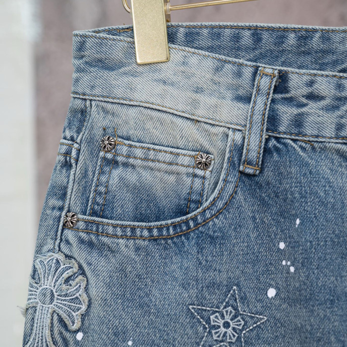 Men Women Denim Shorts Streetwear Bottoms Half Pants Jeans Shorts Unisex