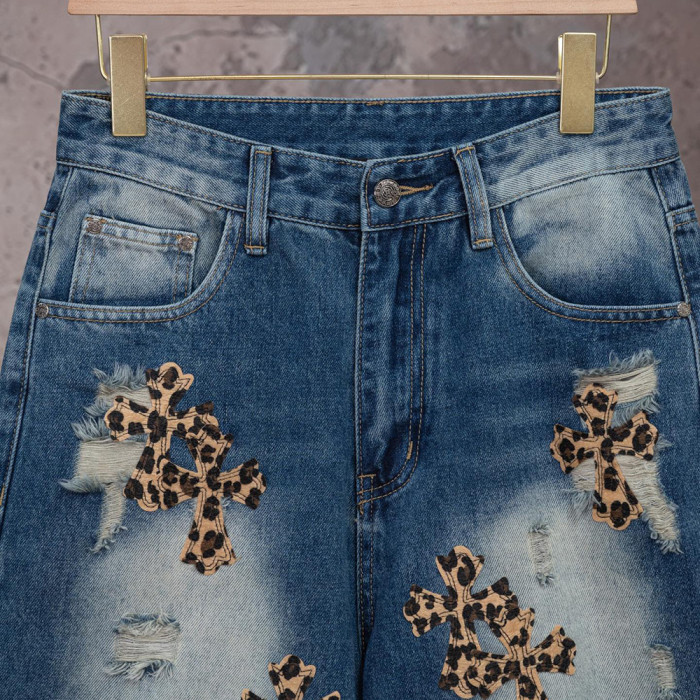 Men Women Denim Shorts Streetwear Bottoms Half Pants Jeans Shorts Unisex